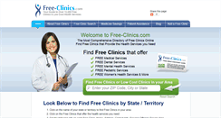 Desktop Screenshot of free-clinics.com