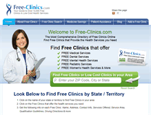 Tablet Screenshot of free-clinics.com
